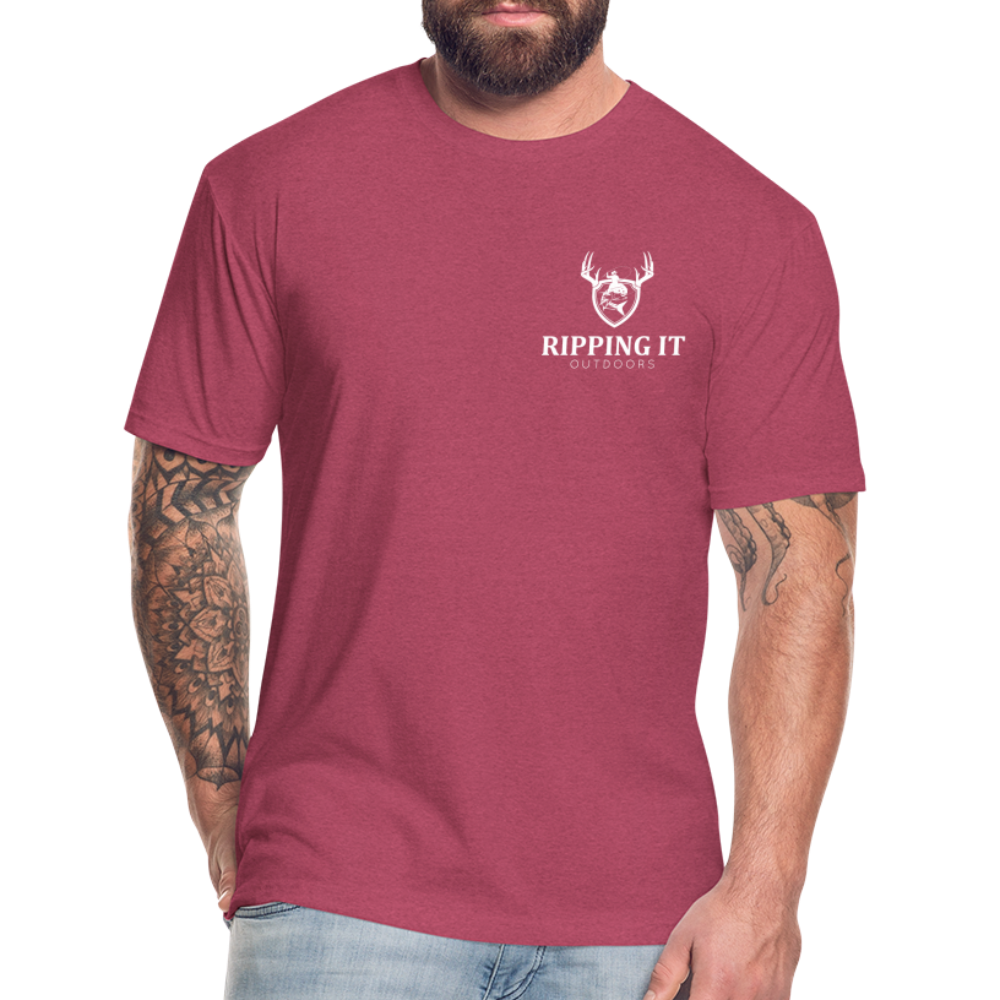 Fitted Cotton/Poly T-Shirt by Next Level - heather burgundy