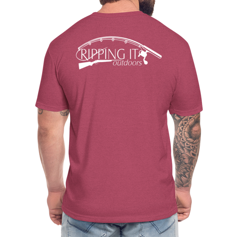 Fitted Cotton/Poly T-Shirt by Next Level - heather burgundy