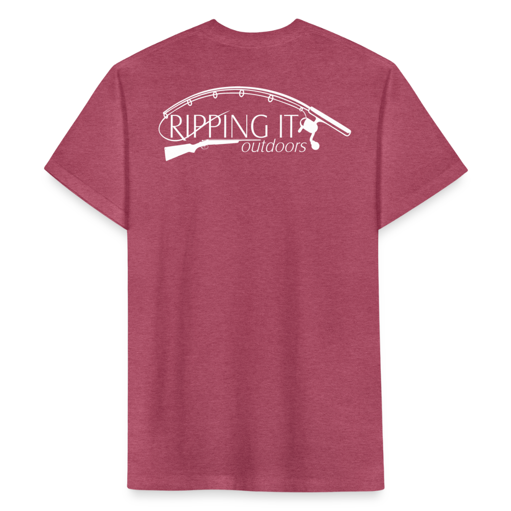 Fitted Cotton/Poly T-Shirt by Next Level - heather burgundy