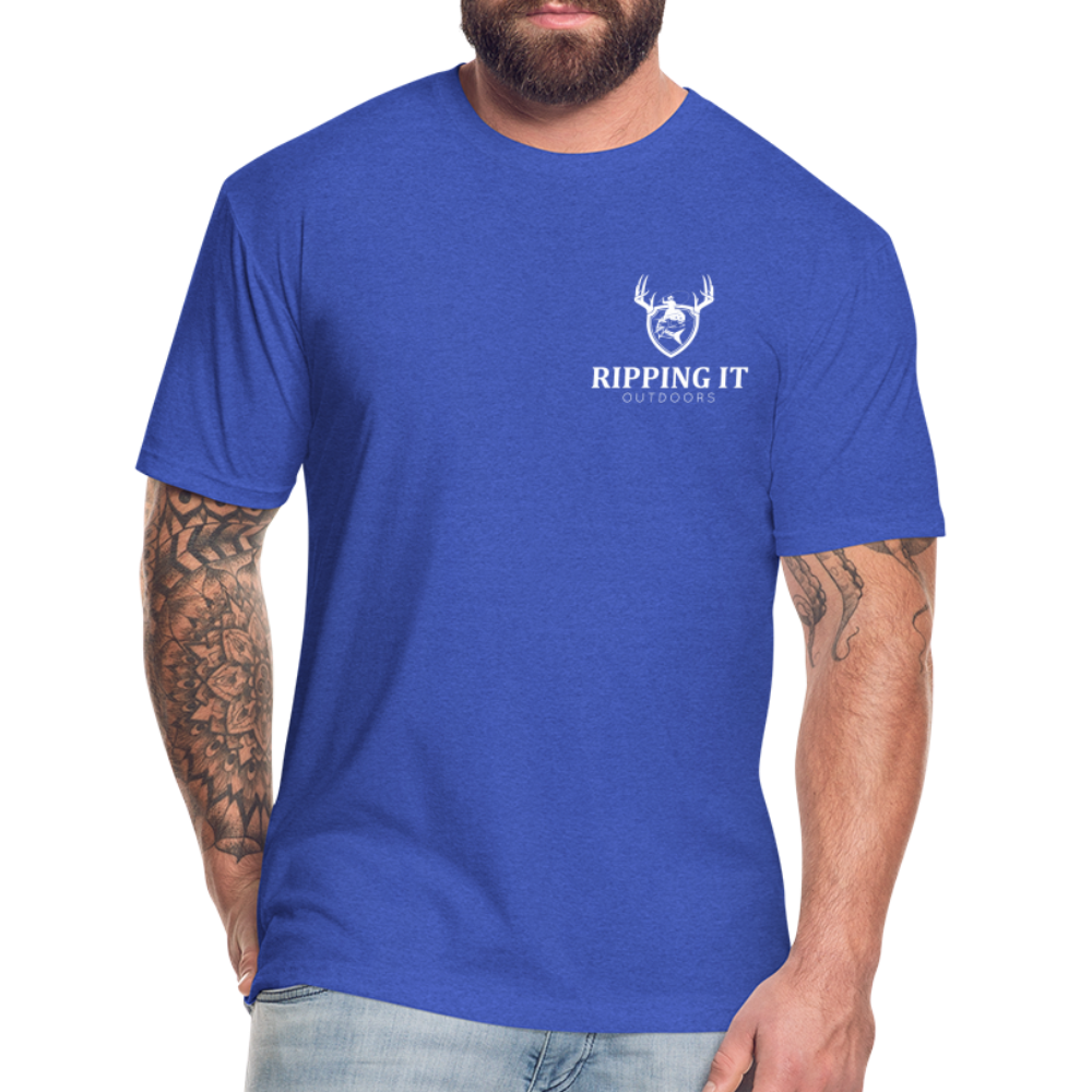 Fitted Cotton/Poly T-Shirt by Next Level - heather royal