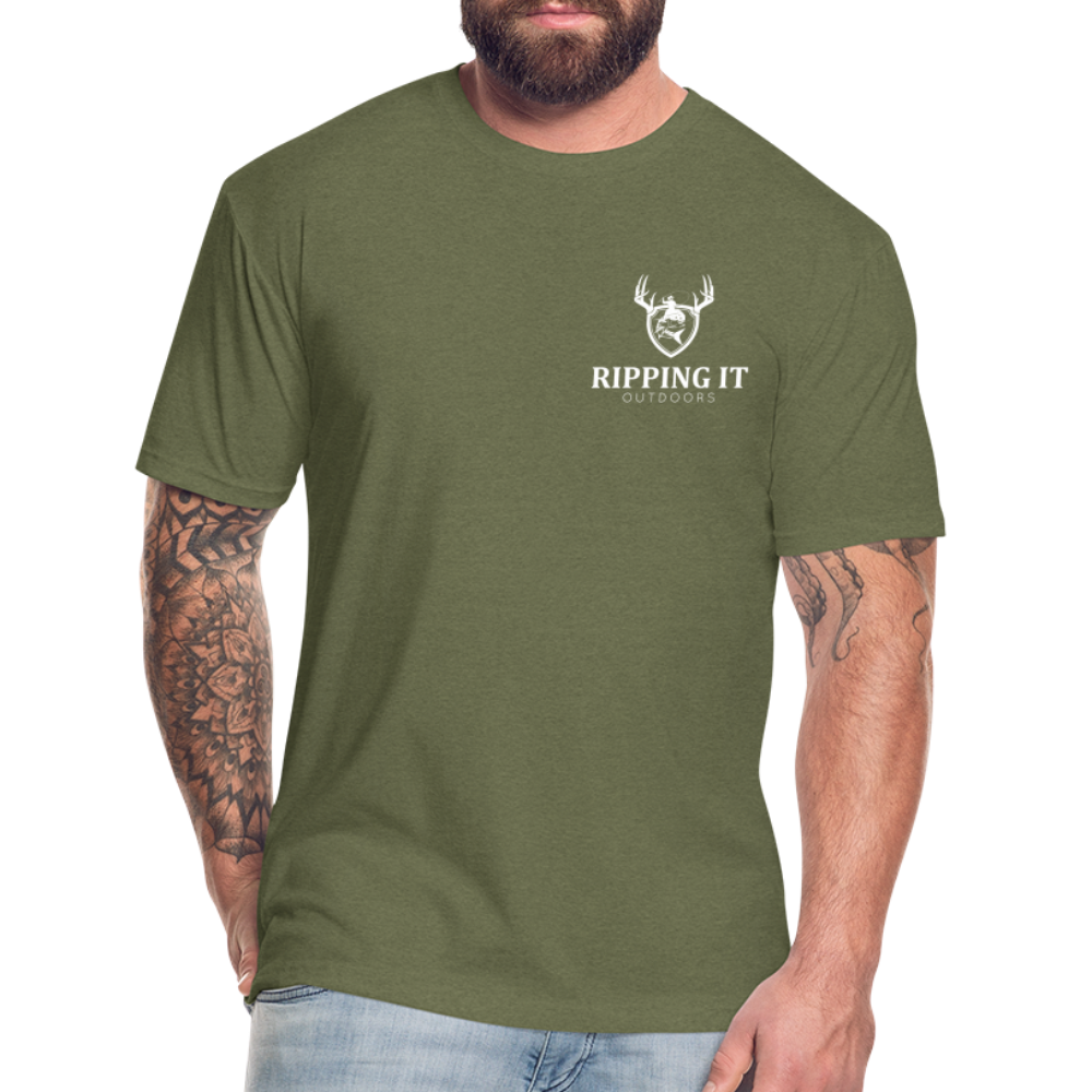 Fitted Cotton/Poly T-Shirt by Next Level - heather military green