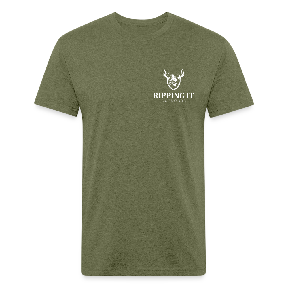 Fitted Cotton/Poly T-Shirt by Next Level - heather military green