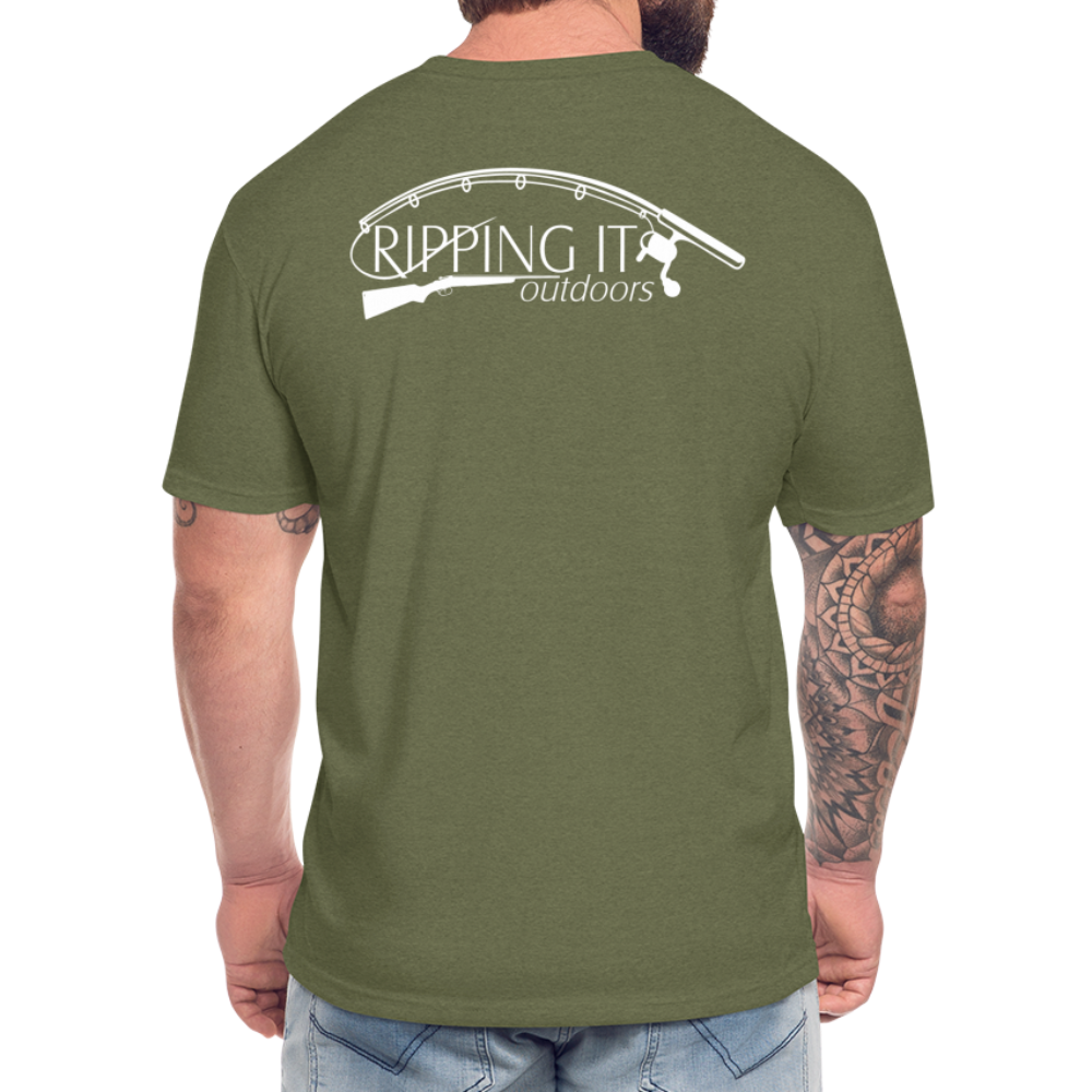 Fitted Cotton/Poly T-Shirt by Next Level - heather military green