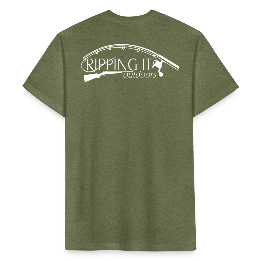 Fitted Cotton/Poly T-Shirt by Next Level - heather military green