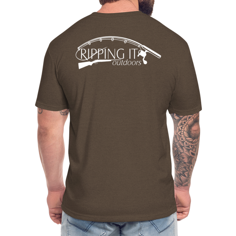 Fitted Cotton/Poly T-Shirt by Next Level - heather espresso