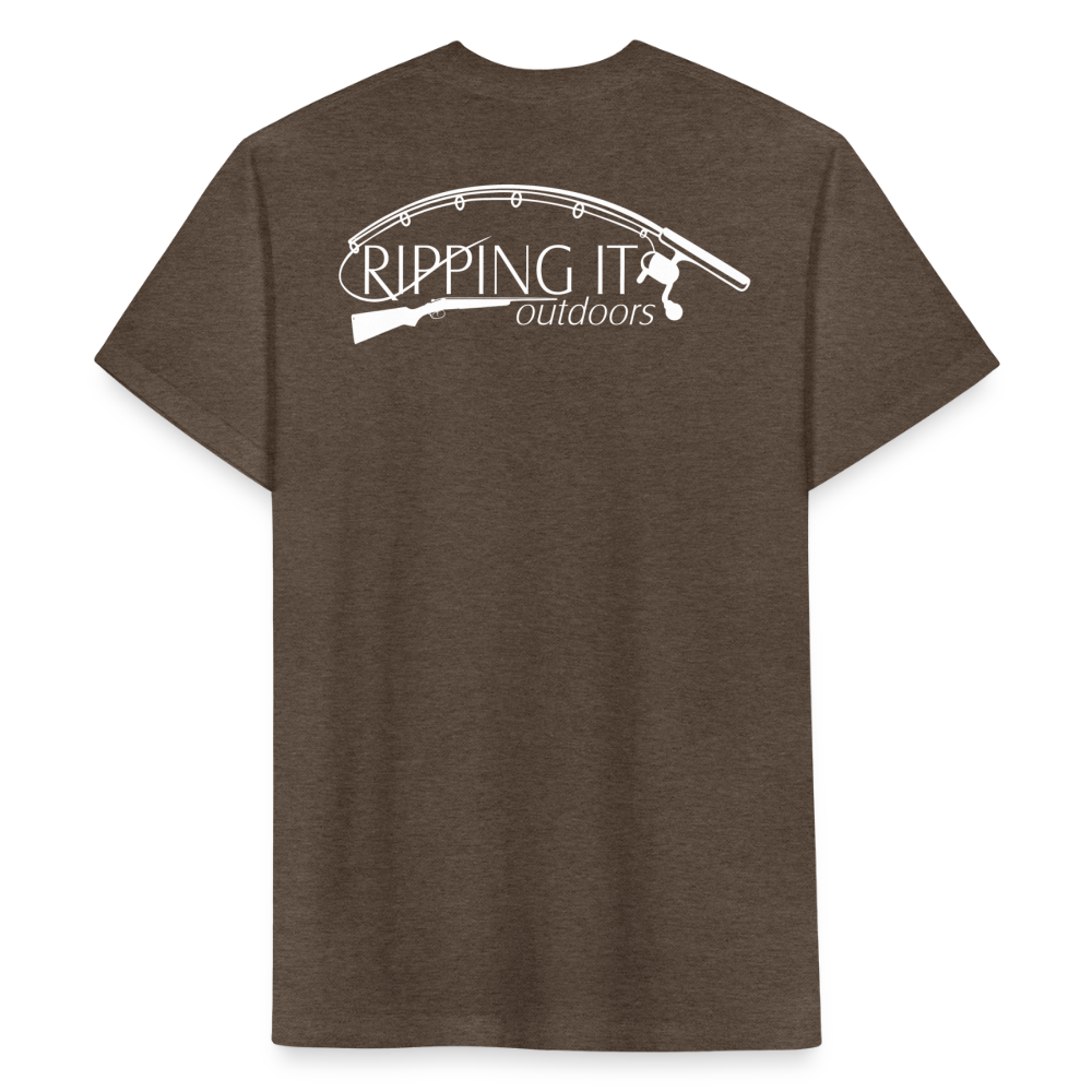 Fitted Cotton/Poly T-Shirt by Next Level - heather espresso