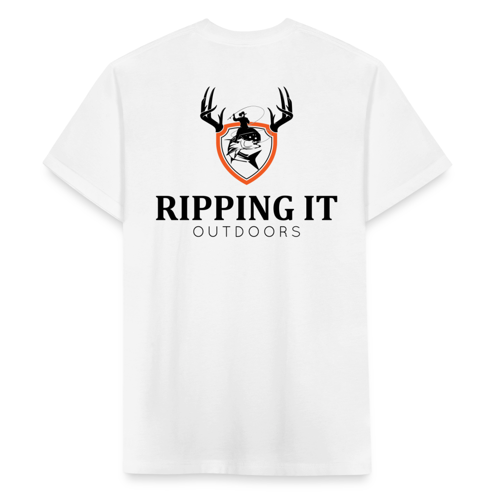 Fitted Cotton/Poly T-Shirt by Next Level - white