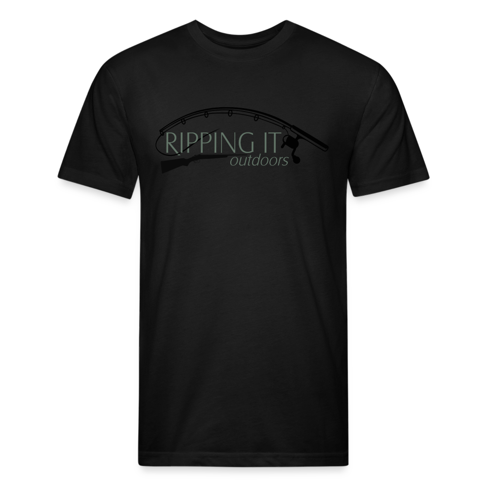 Fitted Cotton/Poly T-Shirt by Next Level - black