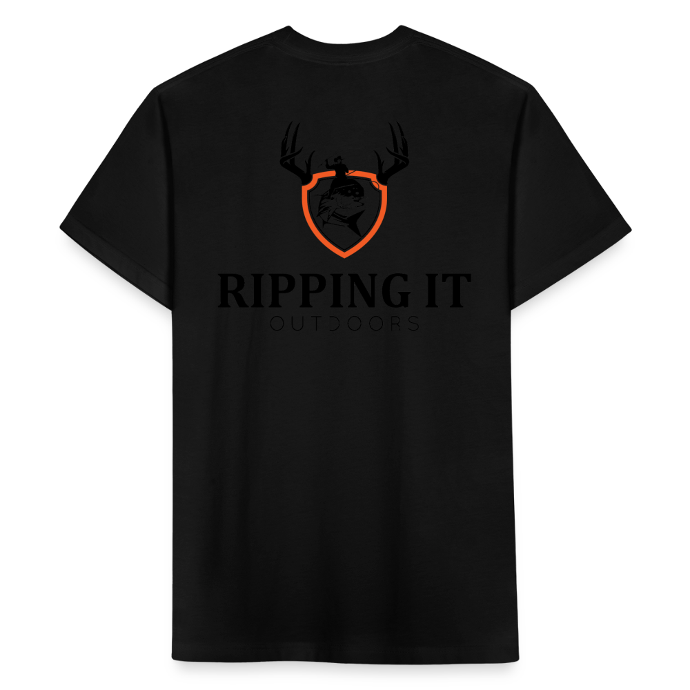 Fitted Cotton/Poly T-Shirt by Next Level - black