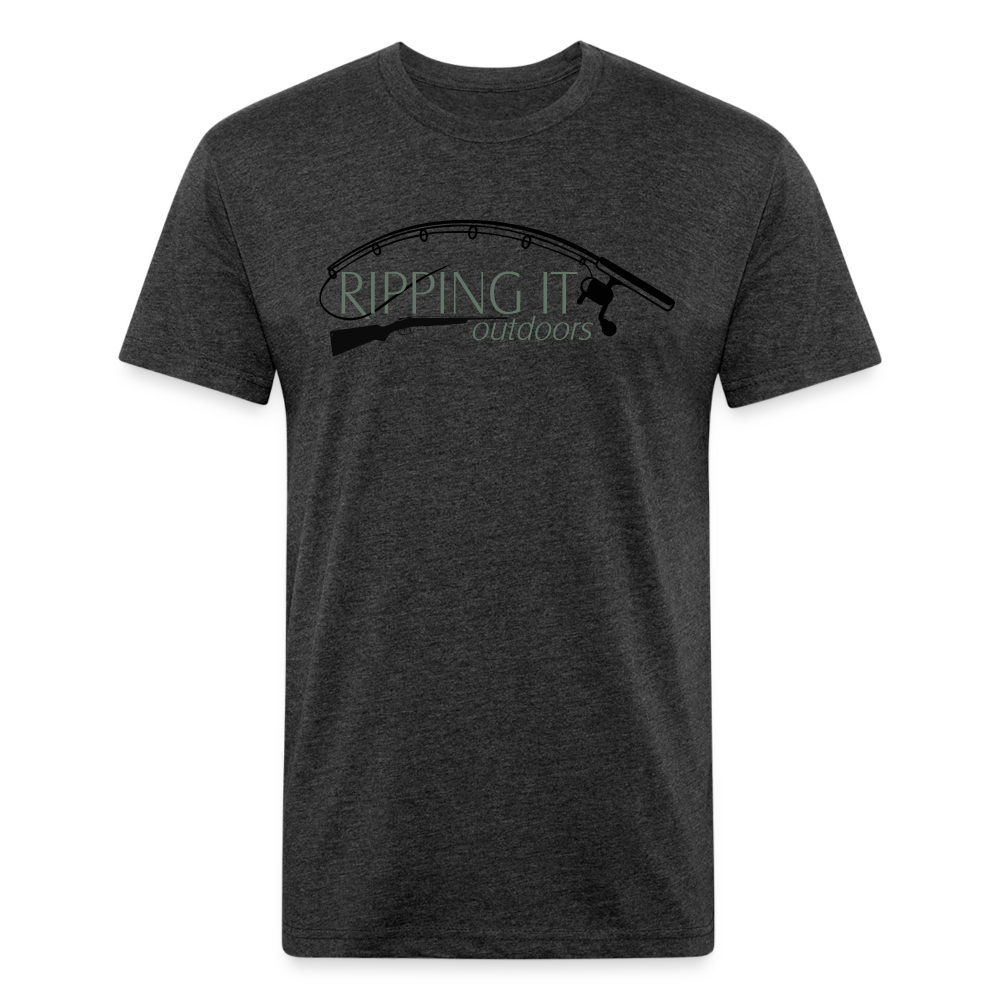 Fitted Cotton/Poly T-Shirt by Next Level - heather black