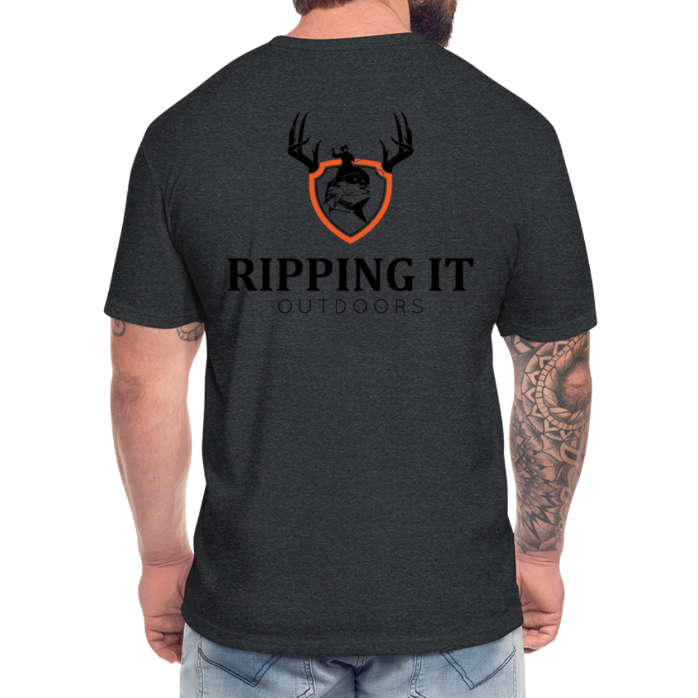 Fitted Cotton/Poly T-Shirt by Next Level - heather black