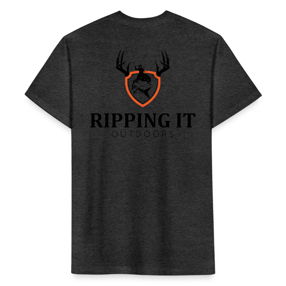 Fitted Cotton/Poly T-Shirt by Next Level - heather black