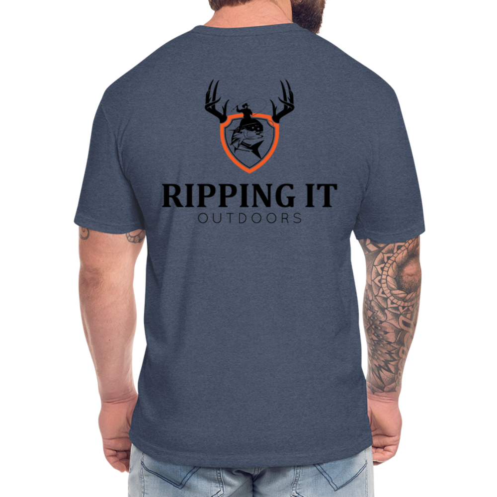 Fitted Cotton/Poly T-Shirt by Next Level - heather navy