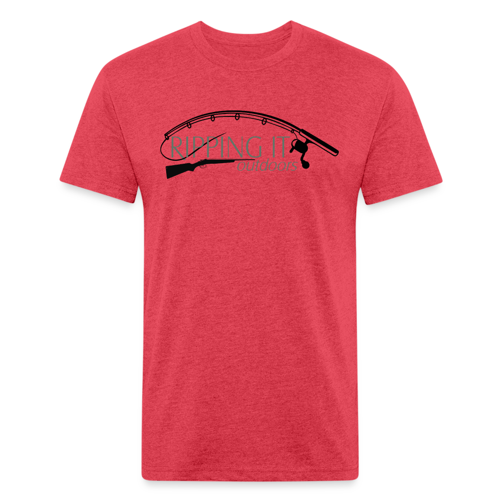 Fitted Cotton/Poly T-Shirt by Next Level - heather red