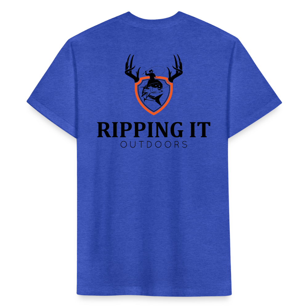 Fitted Cotton/Poly T-Shirt by Next Level - heather royal