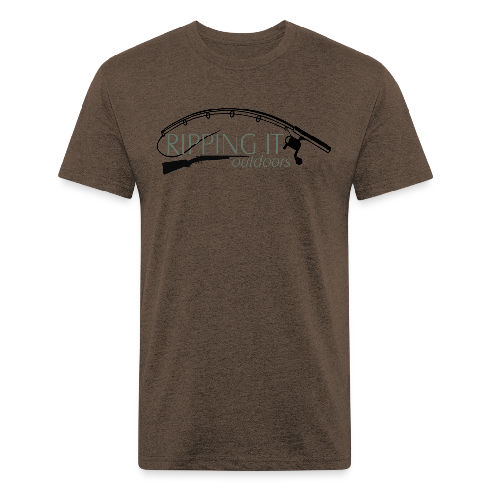 Fitted Cotton/Poly T-Shirt by Next Level - heather espresso