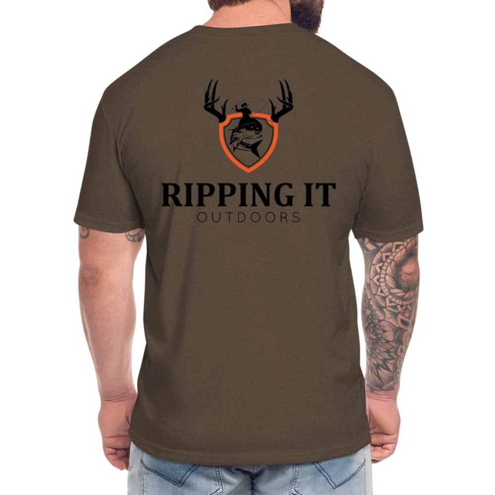 Fitted Cotton/Poly T-Shirt by Next Level - heather espresso