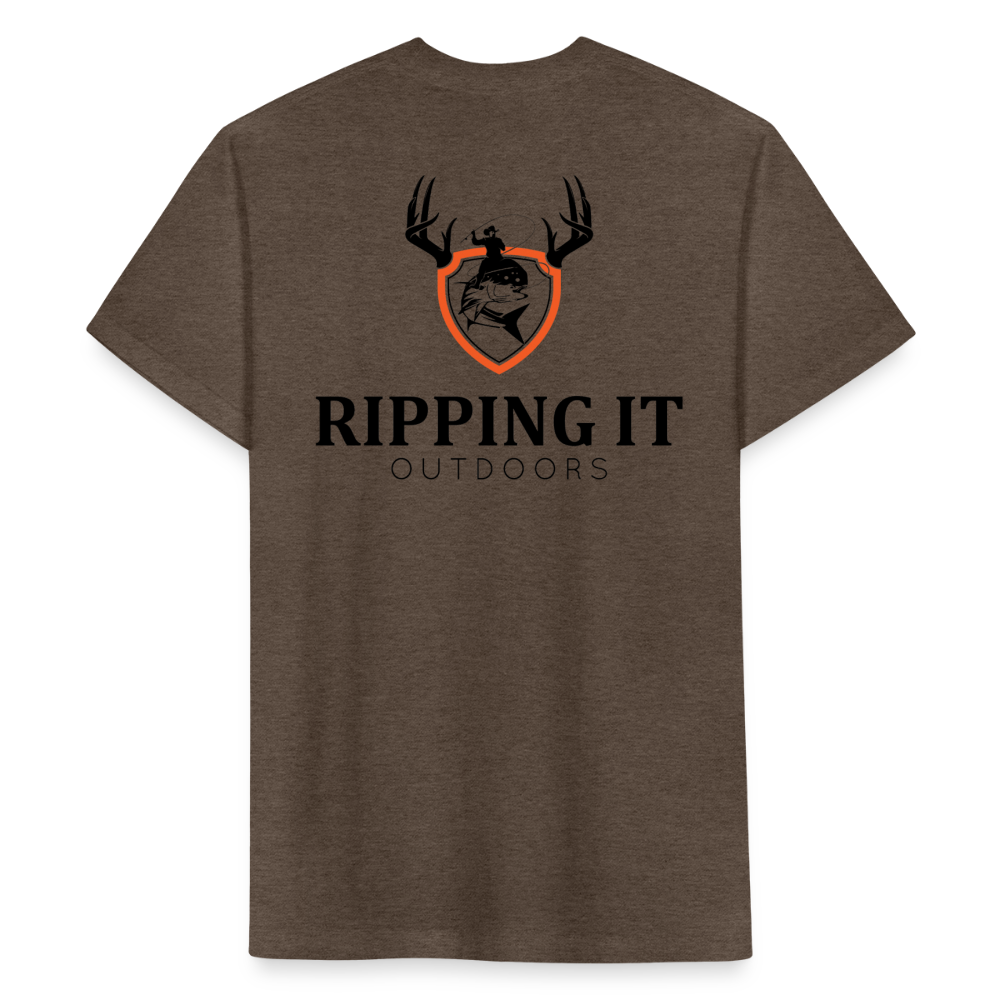 Fitted Cotton/Poly T-Shirt by Next Level - heather espresso