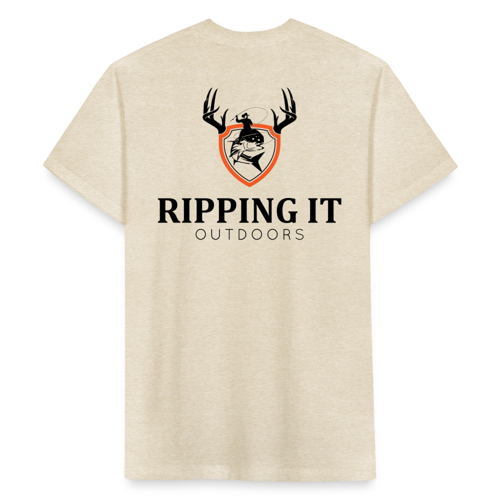 Fitted Cotton/Poly T-Shirt by Next Level - heather cream