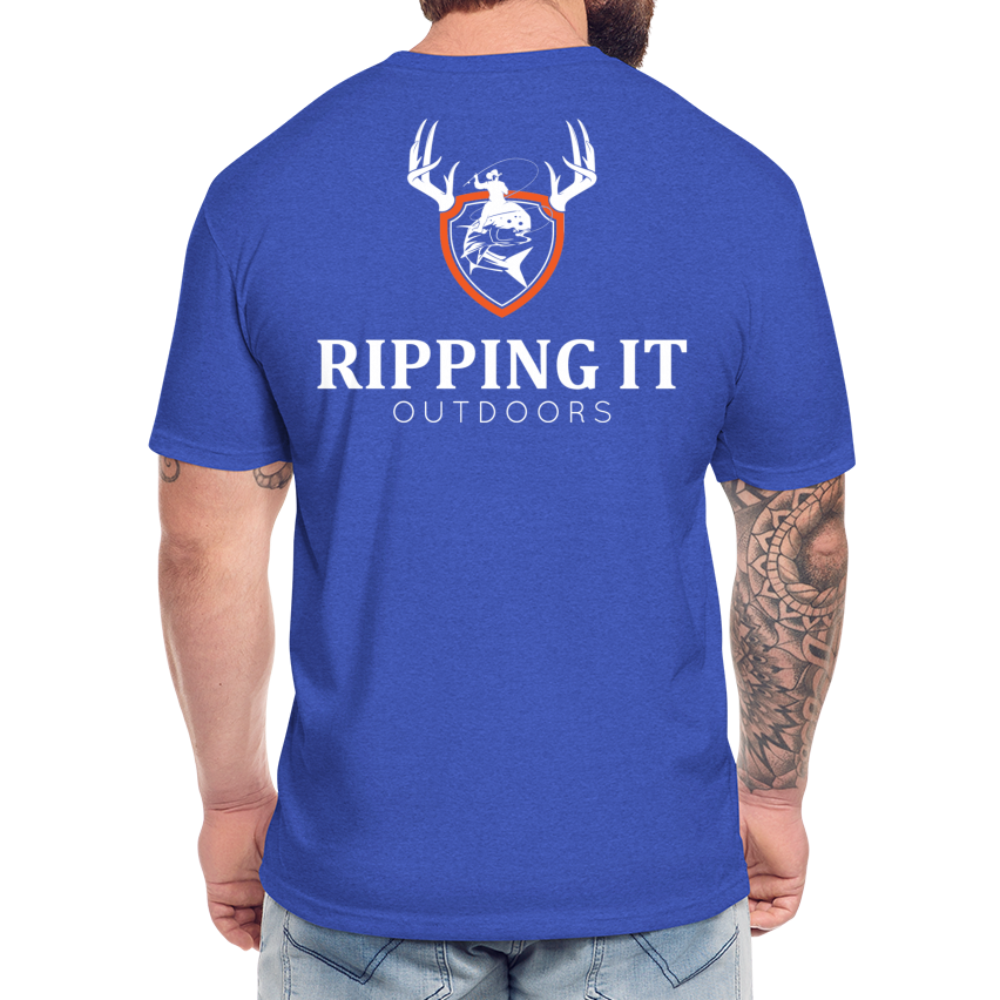 Fitted Cotton/Poly T-Shirt by Next Level - heather royal