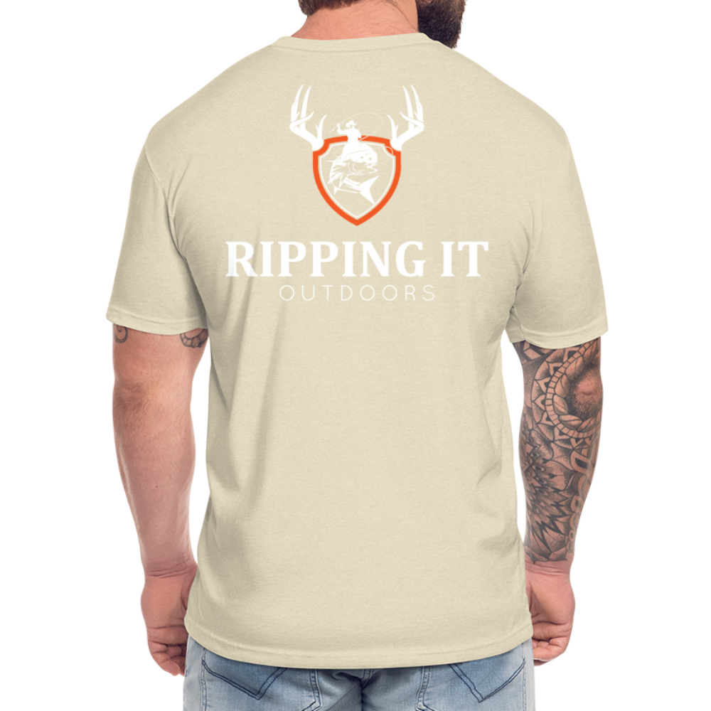 Fitted Cotton/Poly T-Shirt by Next Level - heather cream