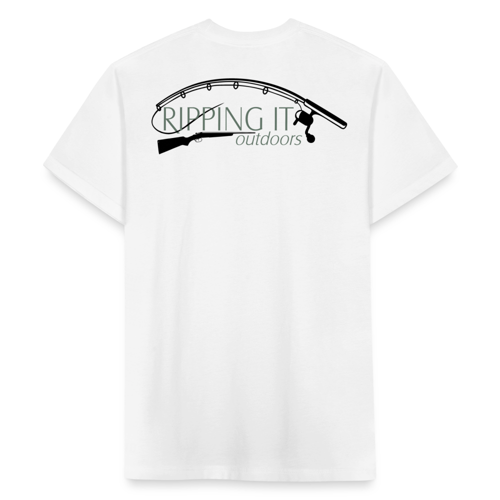 Fitted Cotton/Poly T-Shirt by Next Level - white