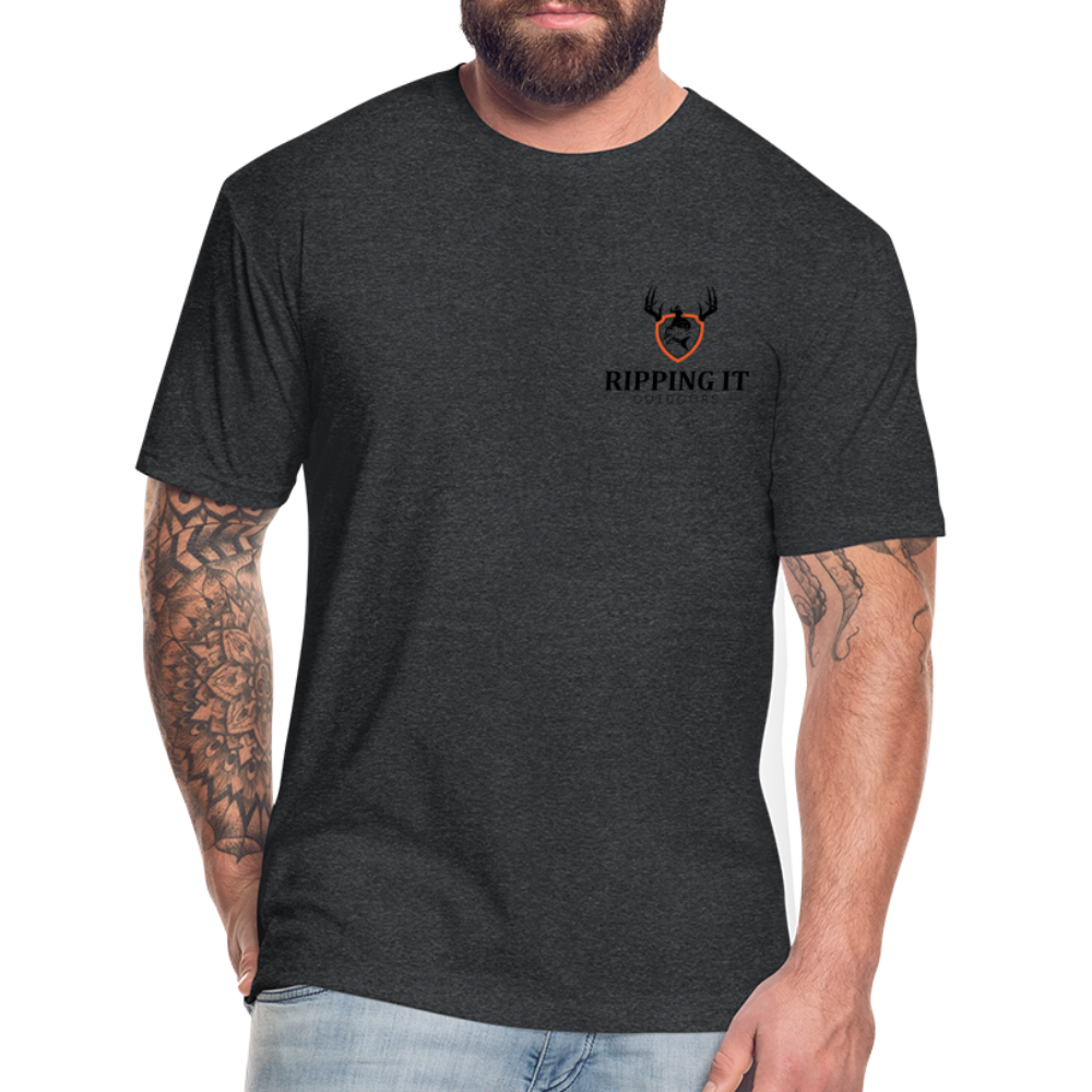 Fitted Cotton/Poly T-Shirt by Next Level - heather black
