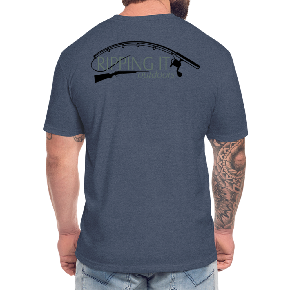 Fitted Cotton/Poly T-Shirt by Next Level - heather navy