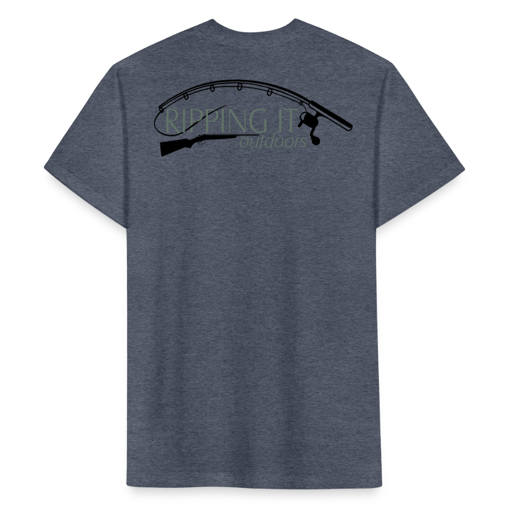 Fitted Cotton/Poly T-Shirt by Next Level - heather navy