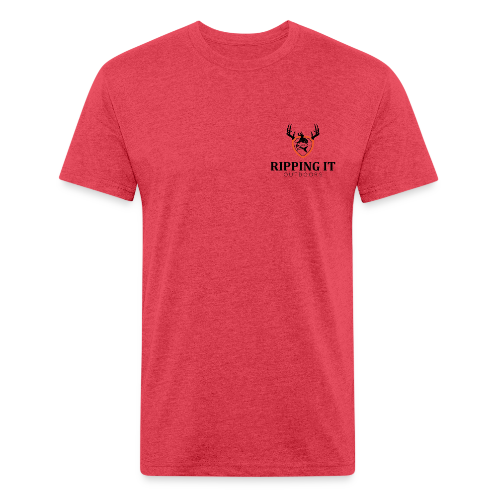 Fitted Cotton/Poly T-Shirt by Next Level - heather red