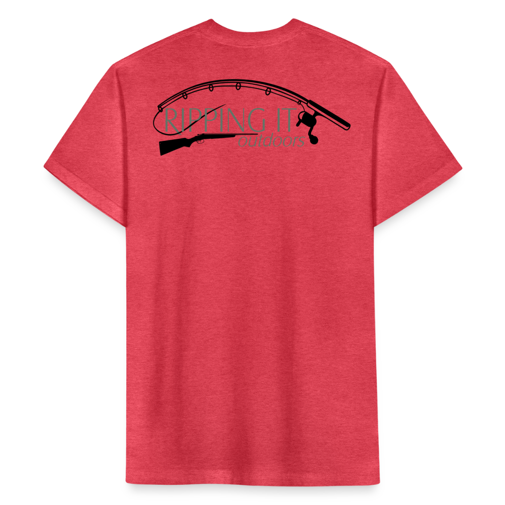 Fitted Cotton/Poly T-Shirt by Next Level - heather red