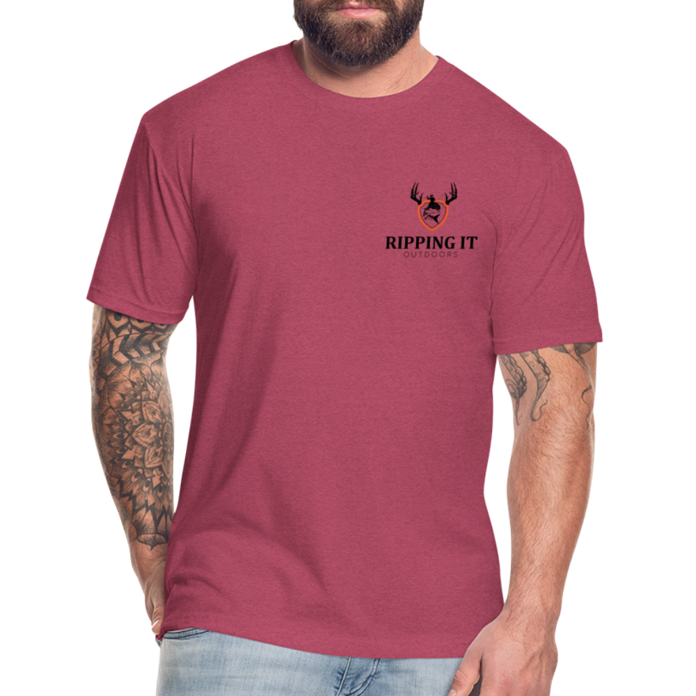 Fitted Cotton/Poly T-Shirt by Next Level - heather burgundy