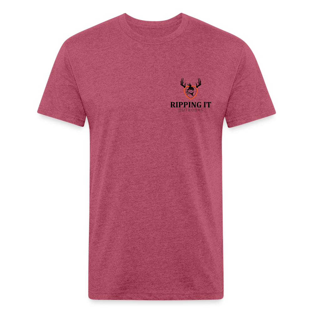 Fitted Cotton/Poly T-Shirt by Next Level - heather burgundy