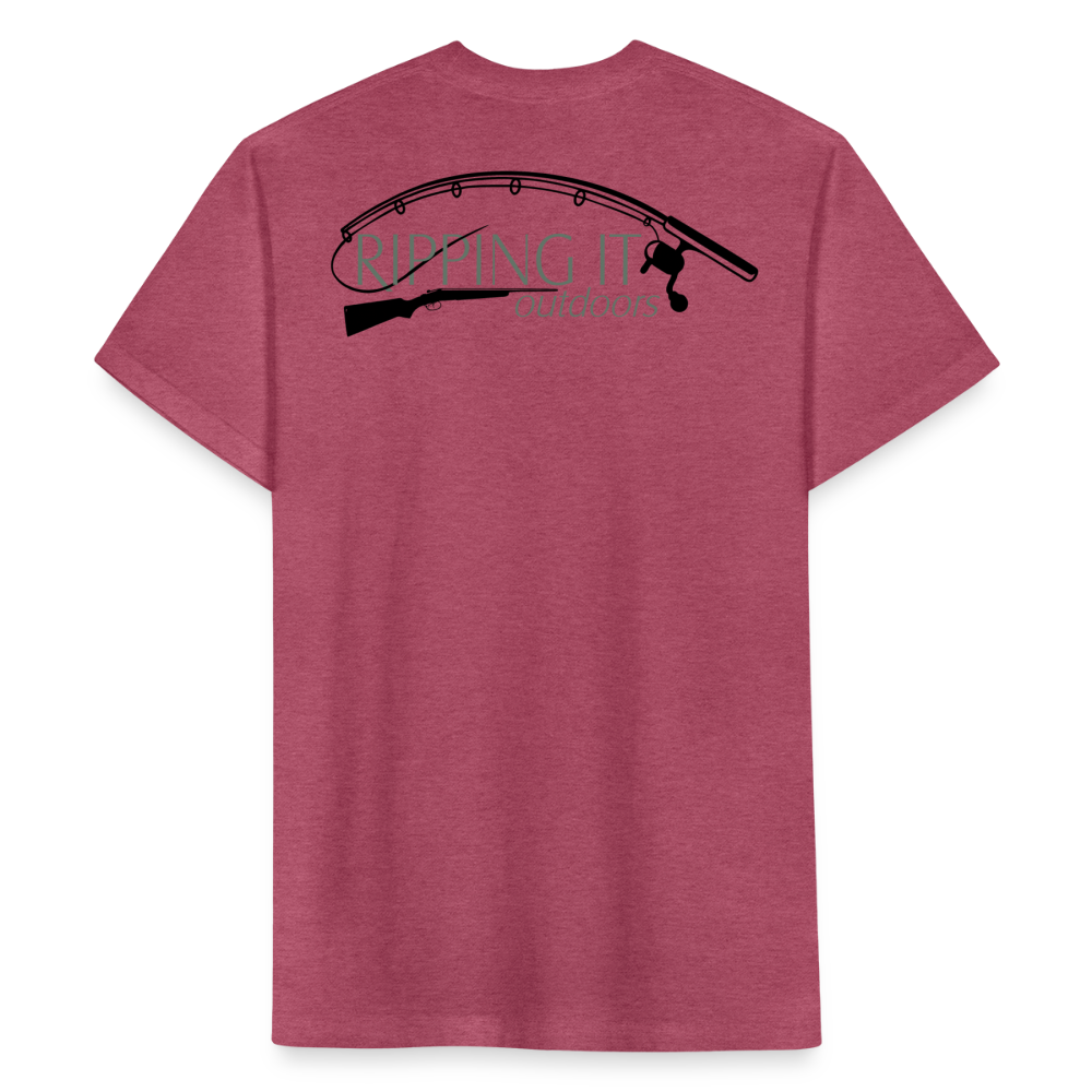 Fitted Cotton/Poly T-Shirt by Next Level - heather burgundy