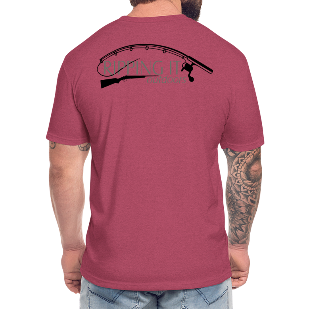 Fitted Cotton/Poly T-Shirt by Next Level - heather burgundy