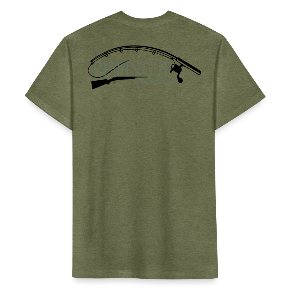 Fitted Cotton/Poly T-Shirt by Next Level - heather military green