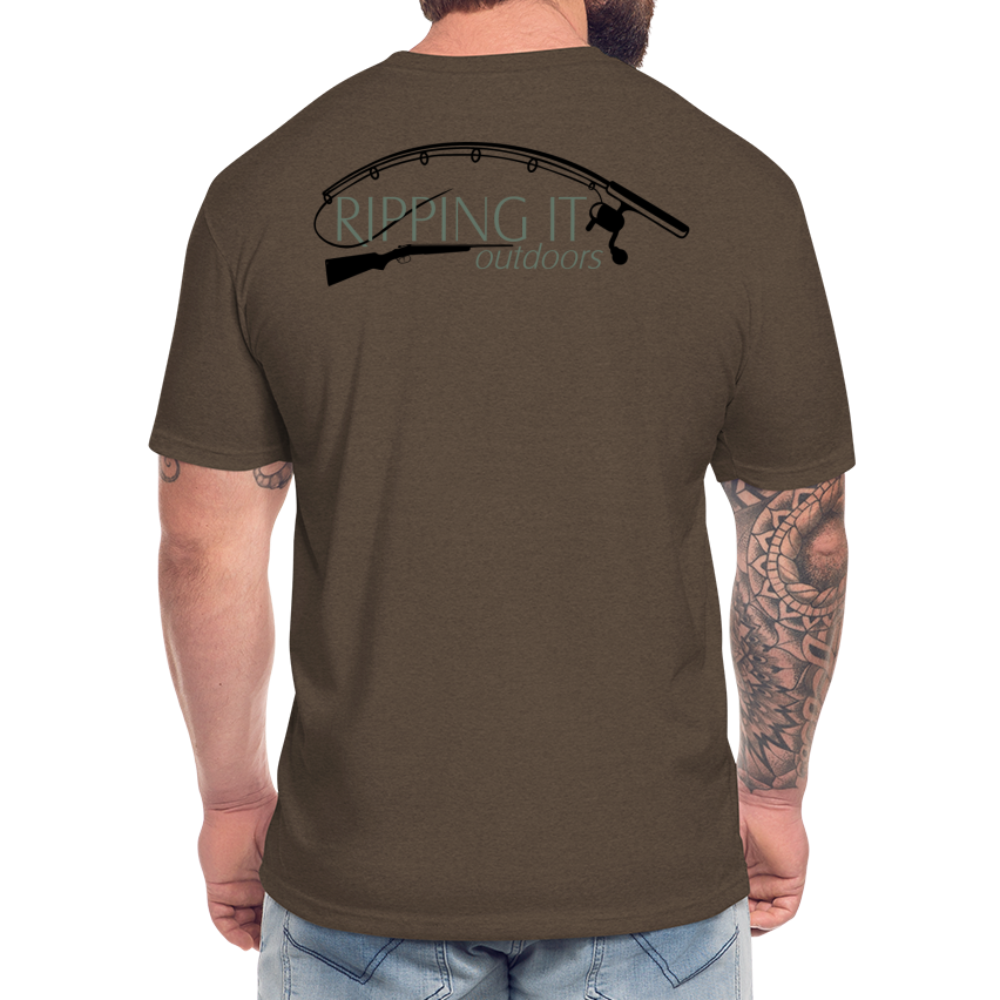 Fitted Cotton/Poly T-Shirt by Next Level - heather espresso