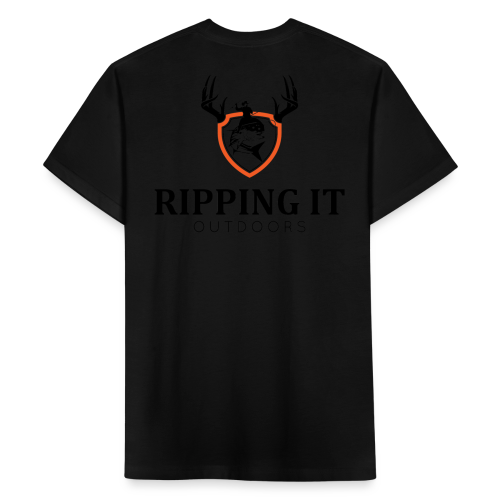 Fitted Cotton/Poly T-Shirt by Next Level - black