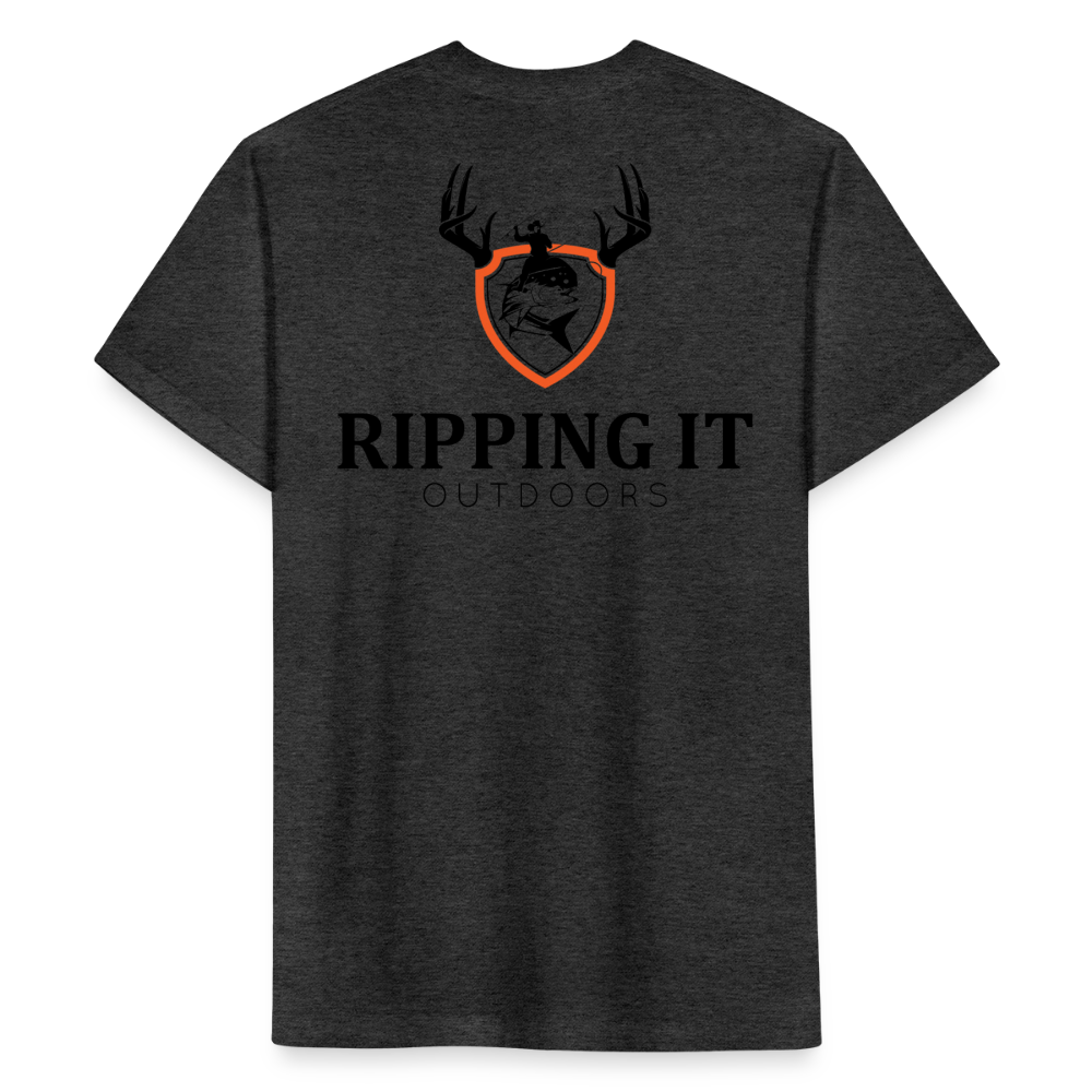 Fitted Cotton/Poly T-Shirt by Next Level - heather black