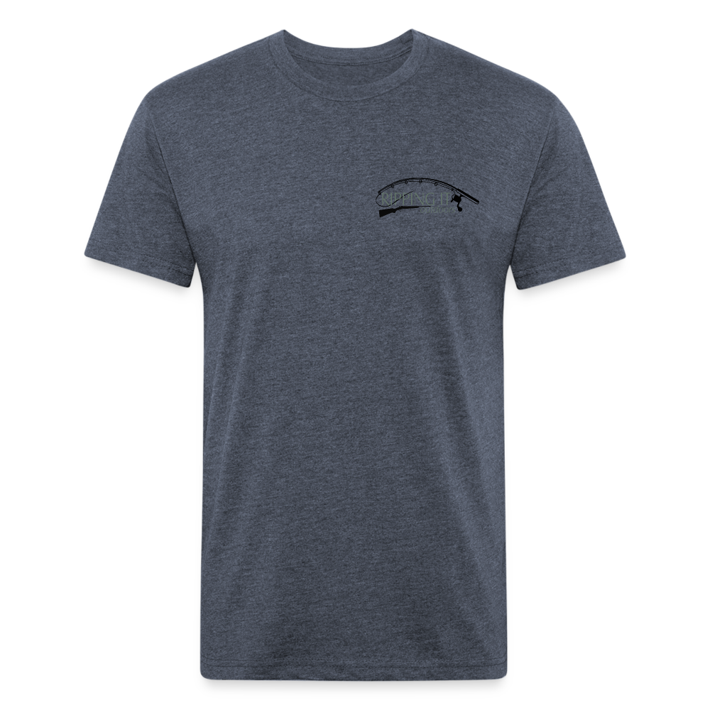 Fitted Cotton/Poly T-Shirt by Next Level - heather navy