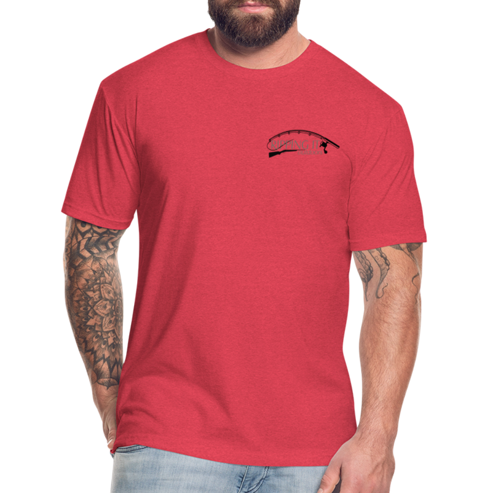 Fitted Cotton/Poly T-Shirt by Next Level - heather red