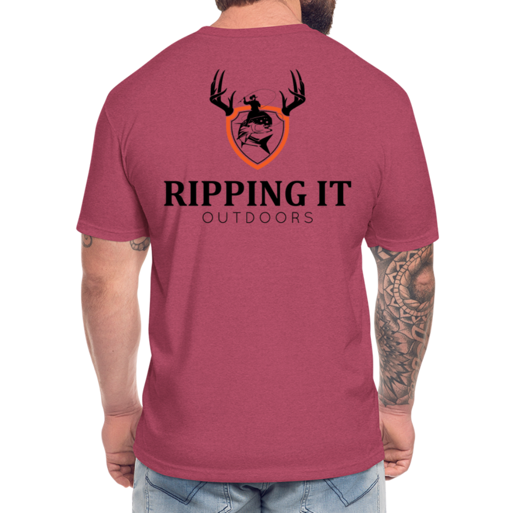 Fitted Cotton/Poly T-Shirt by Next Level - heather burgundy