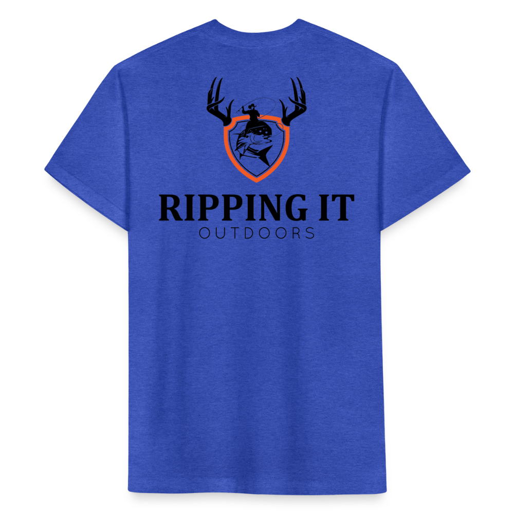 Fitted Cotton/Poly T-Shirt by Next Level - heather royal