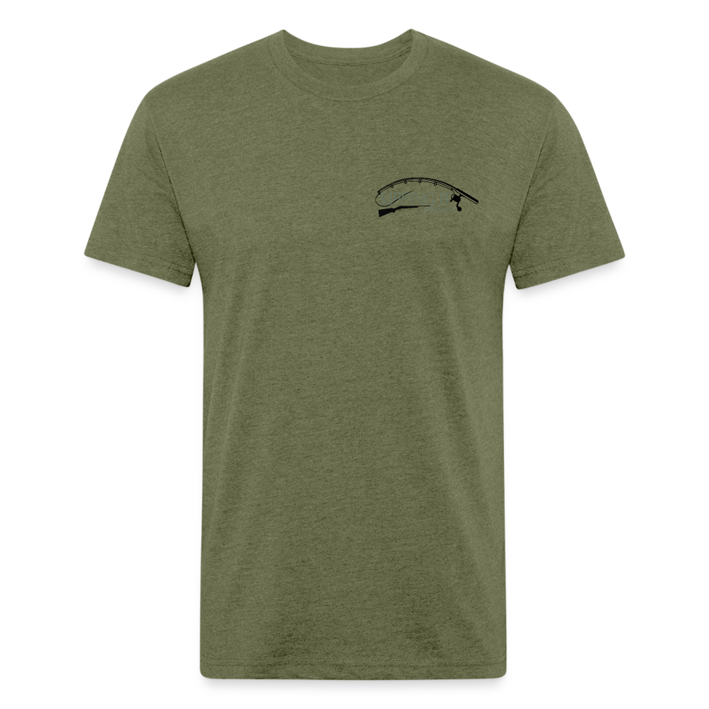 Fitted Cotton/Poly T-Shirt by Next Level - heather military green