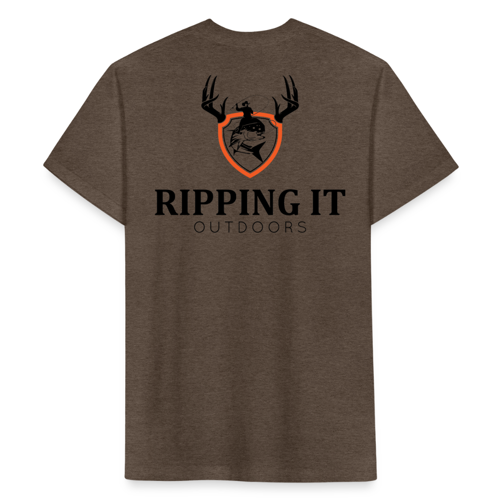 Fitted Cotton/Poly T-Shirt by Next Level - heather espresso