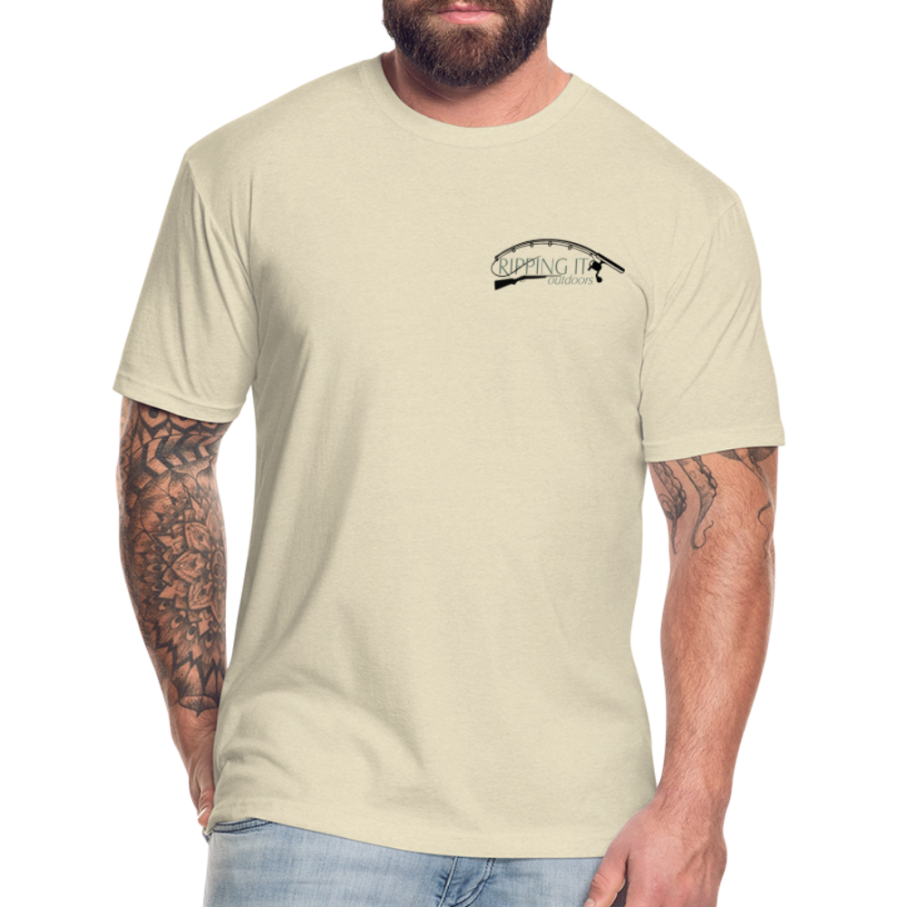 Fitted Cotton/Poly T-Shirt by Next Level - heather cream