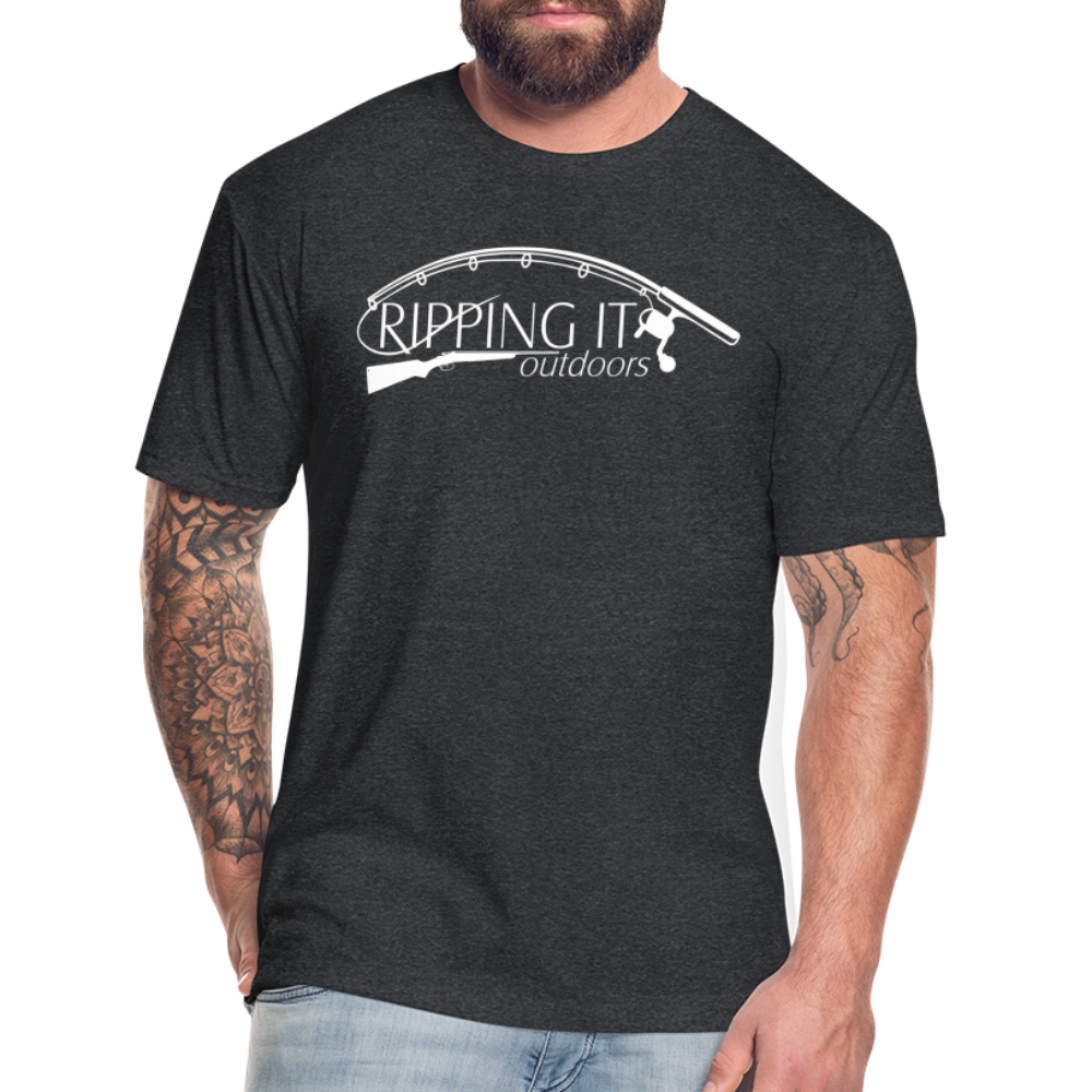 Fitted Cotton/Poly T-Shirt by Next Level - heather black