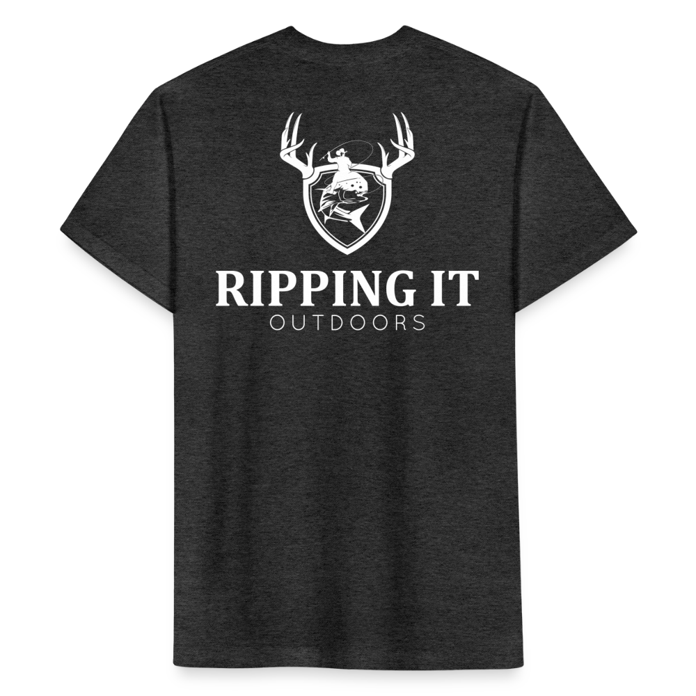Fitted Cotton/Poly T-Shirt by Next Level - heather black