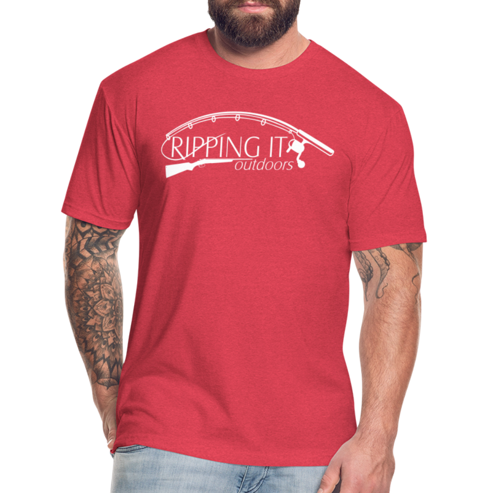 Fitted Cotton/Poly T-Shirt by Next Level - heather red