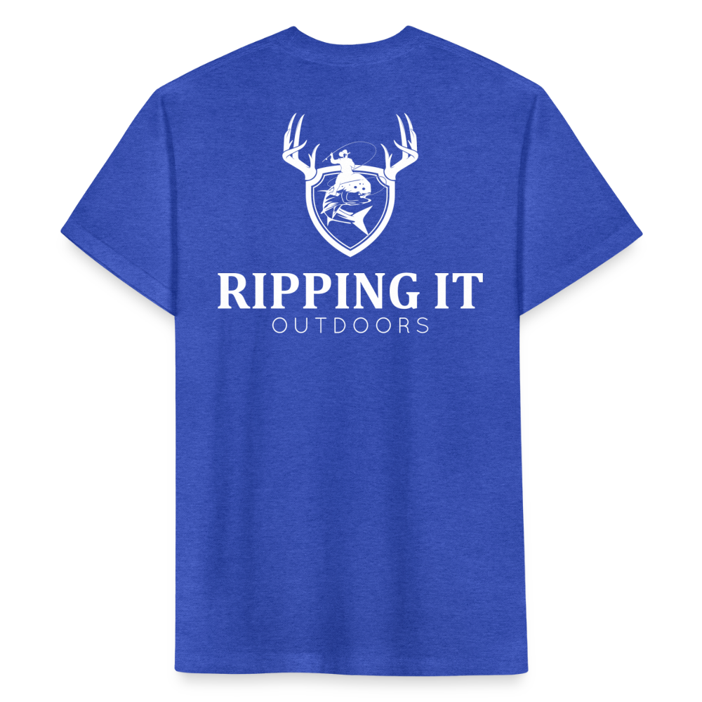 Fitted Cotton/Poly T-Shirt by Next Level - heather royal